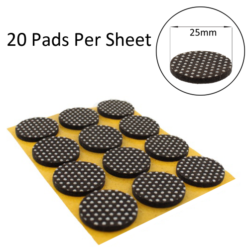 25mm Round Non Slip Self Adhesive Felt Pads Ideal For Furniture & Also For Table & Chair Legs
